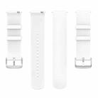 20mm Round Tail Silicone Watch Band(White) - 3