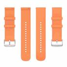 20mm Round Tail Silicone Watch Band(Orange) - 3