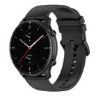 20mm Round Tail Silicone Watch Band(Black) - 1