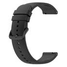 20mm Round Tail Silicone Watch Band(Black) - 2