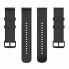 20mm Round Tail Silicone Watch Band(Black) - 3