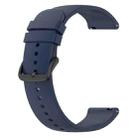 20mm Round Tail Silicone Watch Band(Midnight Blue) - 2