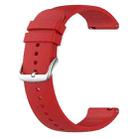 22mm Round Tail Silicone Watch Band(Red) - 2
