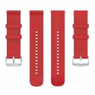 22mm Round Tail Silicone Watch Band(Red) - 3