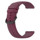 22mm Round Tail Silicone Watch Band(Wine Red) - 2