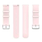 22mm Round Tail Silicone Watch Band(Light Pink) - 3