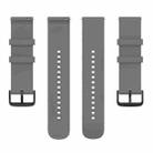 22mm Round Tail Silicone Watch Band(Dark Grey) - 3