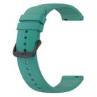 22mm Round Tail Silicone Watch Band(Pine Green) - 2