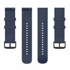 22mm Round Tail Silicone Watch Band(Midnight Blue) - 3