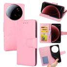 For Xiaomi 15 Ultra Crystal Texture Leather Phone Case(Pink) - 1