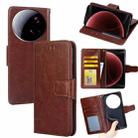 For Xiaomi 15 Ultra Crystal Texture Leather Phone Case(Brown) - 1