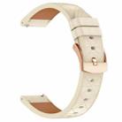 18mm Square Leather Rose Gold Buckle Watch Band(Apricot) - 2