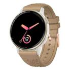 20mm Embossed Rose Gold Buckle Silicone Watch Band(Khaki) - 1