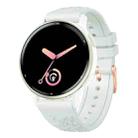 20mm Embossed Rose Gold Buckle Silicone Watch Band(Fog Gray) - 1