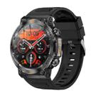 AK61 BT Call Smart Watch, Support Blood Pressure / Heart Rate / Sports Health Monitoring Fitness Tracker(Black Silicone) - 1