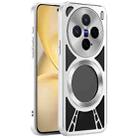 For vivo X200 Pro mini Silicone Cooling Hollow Metal MagSafe Phone Case(Silver) - 1