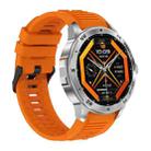 AK77 BT Call Smart Watch, Support Blood Oxygen / Blood Pressure / Heart Rate / Sports Health Monitoring Fitness Tracker(Orange Silicone) - 2