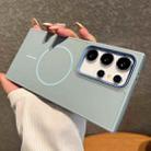 For Samsung Galaxy S24 Ultra 5G Metal Diamond Texture Lens Frame MagSafe Phone Case(Blue) - 1