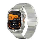 AK80 BT Call Smart Watch, Support Blood Oxygen / Blood Pressure / Heart Rate / Sports Health Monitoring Fitness Tracker(Silver Mesh Steel) - 1