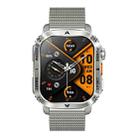 AK80 BT Call Smart Watch, Support Blood Oxygen / Blood Pressure / Heart Rate / Sports Health Monitoring Fitness Tracker(Silver Mesh Steel) - 3