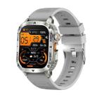 AK80 BT Call Smart Watch, Support Blood Oxygen / Blood Pressure / Heart Rate / Sports Health Monitoring Fitness Tracker(Grey Silicone) - 1
