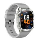 AK80 BT Call Smart Watch, Support Blood Oxygen / Blood Pressure / Heart Rate / Sports Health Monitoring Fitness Tracker(Grey Silicone) - 2