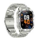AK80 BT Call Smart Watch, Support Blood Oxygen / Blood Pressure / Heart Rate / Sports Health Monitoring Fitness Tracker(Silver 3-Bead Steel) - 2