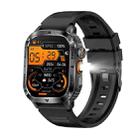 AK80 BT Call Smart Watch, Support Blood Oxygen / Blood Pressure / Heart Rate / Sports Health Monitoring Fitness Tracker(Black Silicone) - 1