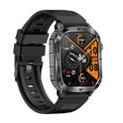 AK80 BT Call Smart Watch, Support Blood Oxygen / Blood Pressure / Heart Rate / Sports Health Monitoring Fitness Tracker(Black Silicone) - 2