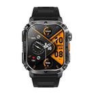 AK80 BT Call Smart Watch, Support Blood Oxygen / Blood Pressure / Heart Rate / Sports Health Monitoring Fitness Tracker(Black Silicone) - 3