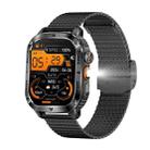 AK80 BT Call Smart Watch, Support Blood Oxygen / Blood Pressure / Heart Rate / Sports Health Monitoring Fitness Tracker(Black Mesh Steel) - 1