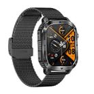 AK80 BT Call Smart Watch, Support Blood Oxygen / Blood Pressure / Heart Rate / Sports Health Monitoring Fitness Tracker(Black Mesh Steel) - 2