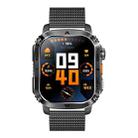 AK80 BT Call Smart Watch, Support Blood Oxygen / Blood Pressure / Heart Rate / Sports Health Monitoring Fitness Tracker(Black Mesh Steel) - 3