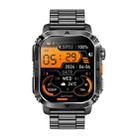 AK80 BT Call Smart Watch, Support Blood Oxygen / Blood Pressure / Heart Rate / Sports Health Monitoring Fitness Tracker(Black 3-Bead Steel) - 3