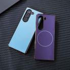 For Samsung Galaxy Z Fold6 5G Integrated Electroplating AG Frosted Skin Feel MagSafe Folding Phone Case(Sakura Purple) - 2