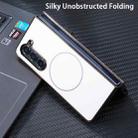 For Samsung Galaxy Z Fold6 5G Integrated Electroplating AG Frosted Skin Feel MagSafe Folding Phone Case(Far Peak Blue) - 3