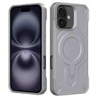 For iPhone 16 Plus Breaker Velvet MagSafe Magnetic TPU Phone Case(Grey) - 2