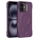 For iPhone 16 Breaker Velvet MagSafe Magnetic TPU Phone Case(Dark Night Purple) - 1