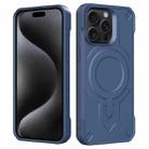 For iPhone 15 Pro Max Breaker Velvet MagSafe Magnetic TPU Phone Case(Sapphire Blue) - 2
