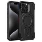 For iPhone 15 Pro Max Breaker Velvet MagSafe Magnetic TPU Phone Case(Black) - 1