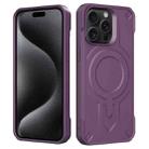 For iPhone 15 Pro Breaker Velvet MagSafe Magnetic TPU Phone Case(Dark Night Purple) - 2
