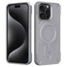 For iPhone 15 Pro Breaker Velvet MagSafe Magnetic TPU Phone Case(Grey) - 2