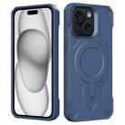 For iPhone 15 Plus Breaker Velvet MagSafe Magnetic TPU Phone Case(Sapphire Blue) - 2