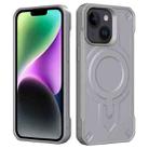 For iPhone 14 Plus Breaker Velvet MagSafe Magnetic TPU Phone Case(Grey) - 2