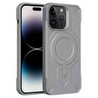 For iPhone 14 Pro Max Breaker Velvet MagSafe Magnetic TPU Phone Case(Grey) - 1