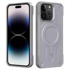 For iPhone 14 Pro Max Breaker Velvet MagSafe Magnetic TPU Phone Case(Grey) - 2
