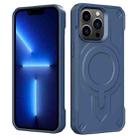 For iPhone 13 Pro Breaker Velvet MagSafe Magnetic TPU Phone Case(Sapphire Blue) - 2