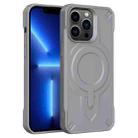 For iPhone 13 Pro Breaker Velvet MagSafe Magnetic TPU Phone Case(Grey) - 1