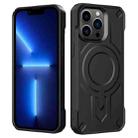 For iPhone 13 Pro Breaker Velvet MagSafe Magnetic TPU Phone Case(Black) - 2