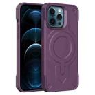For iPhone 12 Pro Max Breaker Velvet MagSafe Magnetic TPU Phone Case(Dark Night Purple) - 1